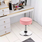 Costway Set of 4 AdjustableVanity Stool 360 Swivel Storage Makeup Chair with Tray White/Black/Pink