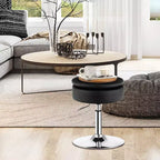 Costway Set of 4 AdjustableVanity Stool 360 Swivel Storage Makeup Chair with Tray White/Black/Pink