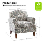 Lot de 2 fauteuils confortables Giampiero pour salon avec garnitures cloutées | ART OF LIVING DESIGNS