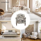 Lot de 2 fauteuils confortables Giampiero pour salon avec garnitures cloutées | ART OF LIVING DESIGNS