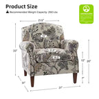 Lot de 2 fauteuils confortables Giampiero pour salon avec garnitures cloutées | ART OF LIVING DESIGNS