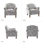 Lot de 2 fauteuils confortables Giampiero pour salon avec garnitures cloutées | ART OF LIVING DESIGNS