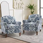 Lot de 2 fauteuils confortables Giampiero pour salon avec garnitures cloutées | ART OF LIVING DESIGNS
