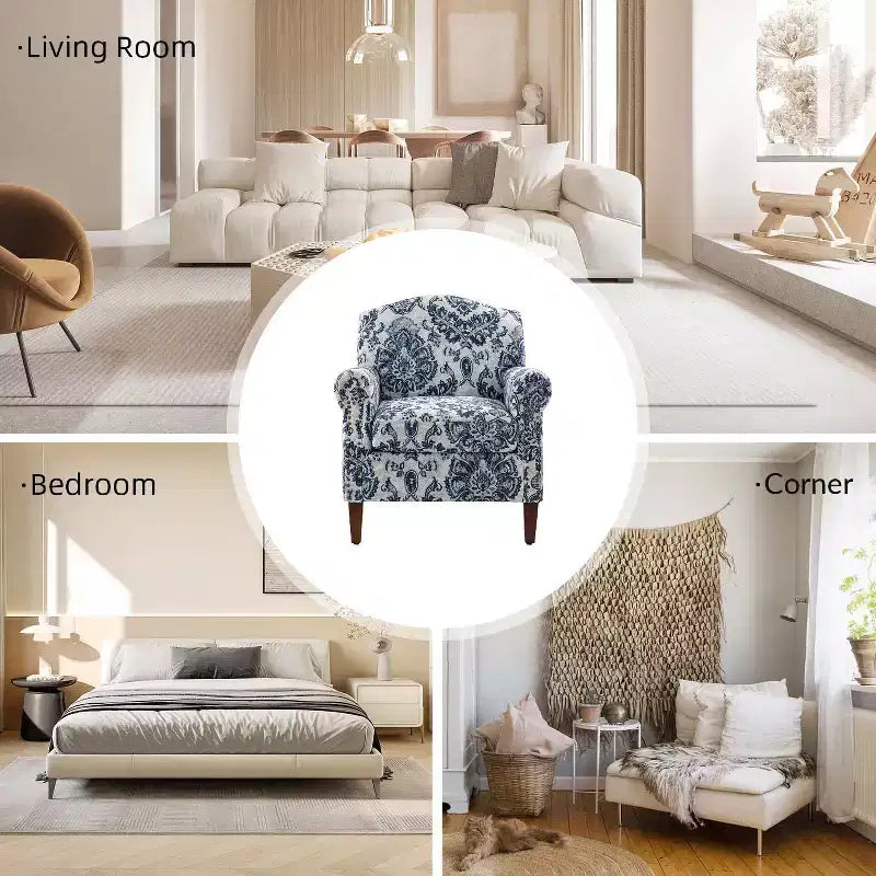 Lot de 2 fauteuils confortables Giampiero pour salon avec garnitures cloutées | ART OF LIVING DESIGNS