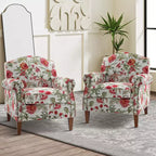Lot de 2 fauteuils confortables Giampiero pour salon avec garnitures cloutées | ART OF LIVING DESIGNS