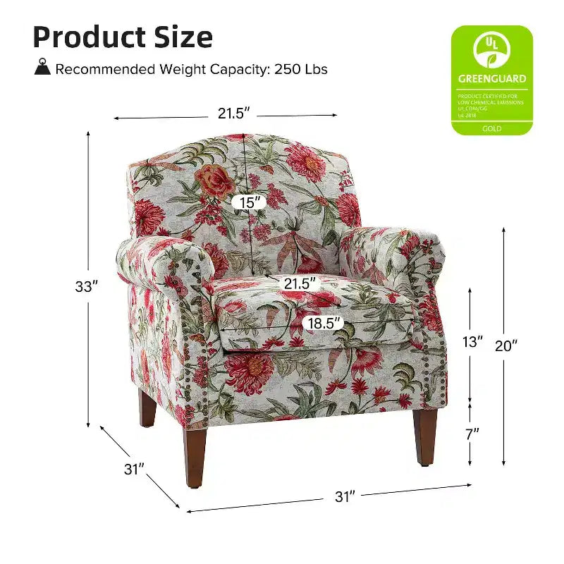 Lot de 2 fauteuils confortables Giampiero pour salon avec garnitures cloutées | ART OF LIVING DESIGNS