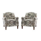 Lot de 2 fauteuils confortables Giampiero pour salon avec garnitures cloutées | ART OF LIVING DESIGNS