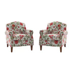 Lot de 2 fauteuils confortables Giampiero pour salon avec garnitures cloutées | ART OF LIVING DESIGNS