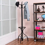 Costway Metal Coat Hat Rack Organizer Clothes Hanger Hooks Tree Stand Umbrella Holder