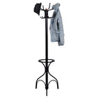 Costway Portemanteau en métal avec crochets, support pour vêtements et porte-parapluie