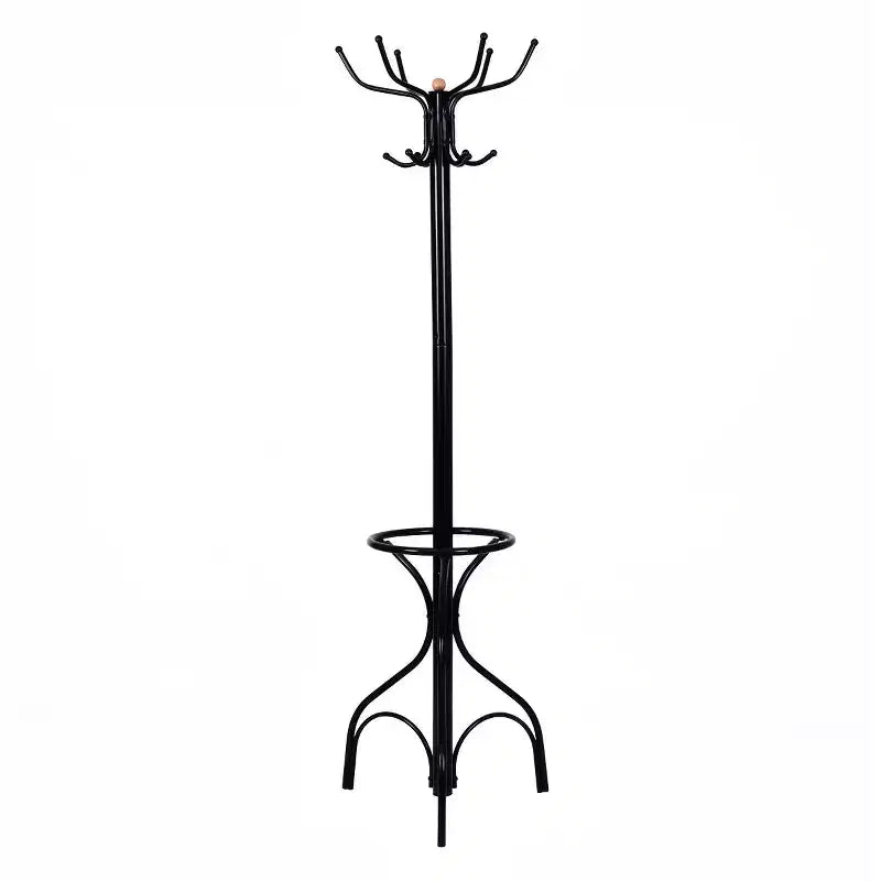 Costway Portemanteau en métal avec crochets, support pour vêtements et porte-parapluie