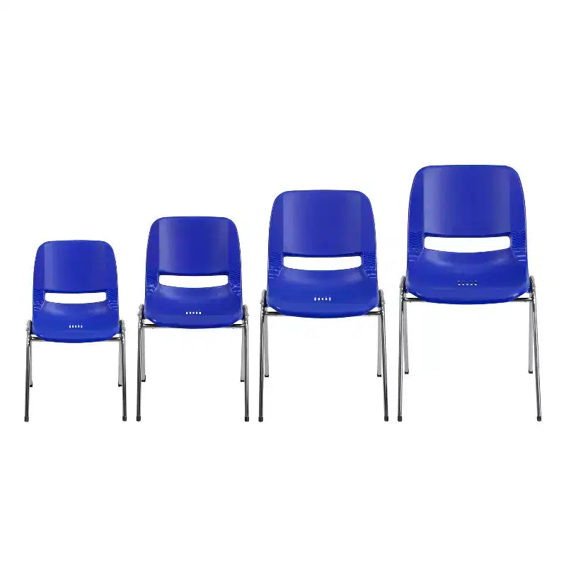 Flash Furniture 4 Pack HERCULES Series 880 lb. Capacity Ergonomic Shell Stack Chair with Chrome Frame and 18'' Seat Height