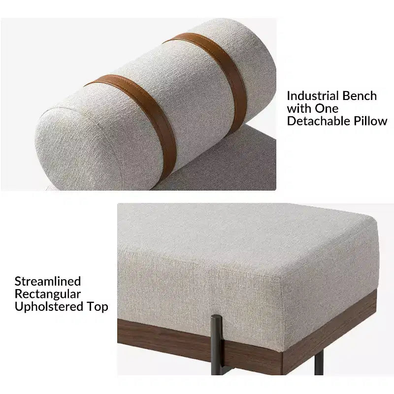Banc d'entrée Higinio avec coussin amovible | ART OF LIVING DESIGNS