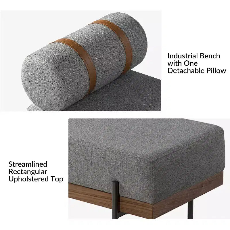 Banc d'entrée Higinio avec coussin amovible | ART OF LIVING DESIGNS