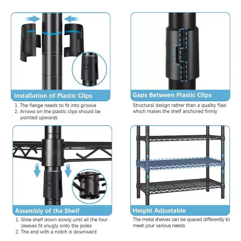 Armoire de rangement portable VIPEK V50 très grande, penderie de rangement robuste, charge maximale de 590 kg
