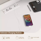 Bureau informatique Costway avec étagère, station de charge, surmeuble et support pour unité centrale