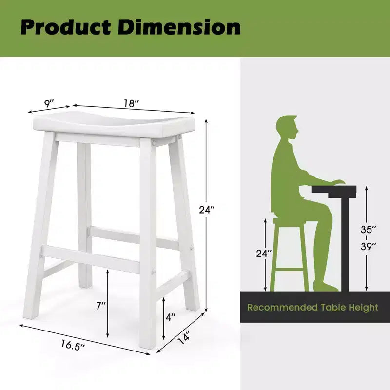 Costway Lot de 2 tabourets de bar en forme de selle Chaises de salle à manger hauteur comptoir avec pieds en bois Noir/Gris/Blanc