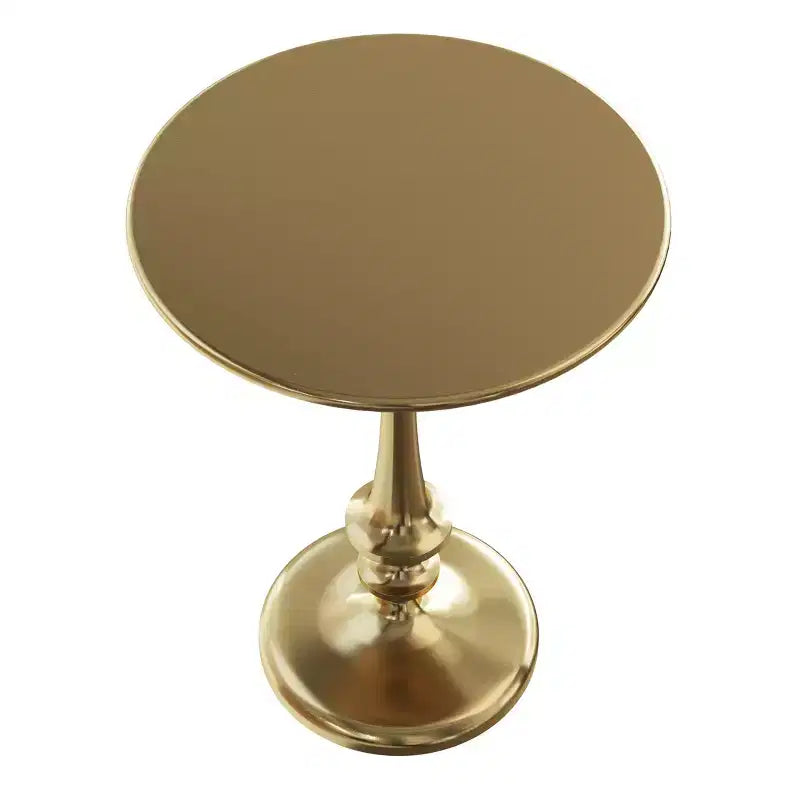 Side Table - Iron Pedestal Table with Antiqued Brass Finish for Couch, Loveseat, Entryway, or Bed - Vintage Living Room Furniture by Lavish Home