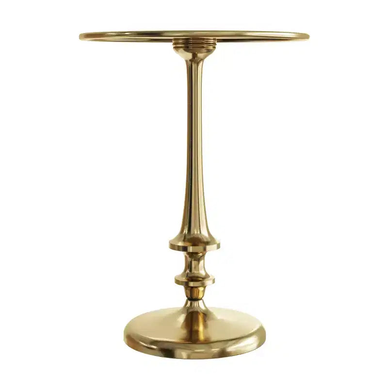 Side Table - Iron Pedestal Table with Antiqued Brass Finish for Couch, Loveseat, Entryway, or Bed - Vintage Living Room Furniture by Lavish Home
