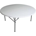 Plastic Development Group Round Folding Multipurpose Banquet Table with Secure Base for Indoor and Outdoor Events