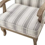 Fauteuil Rinaldo de style campagnard avec accoudoirs en bois massif pour salon, salle de détente, chambre à coucher, lot de 2 | ART OF LIVING DESIGNS