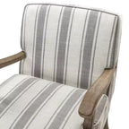 Fauteuil Rinaldo de style campagnard avec accoudoirs en bois massif pour salon, salle de détente, chambre à coucher, lot de 2 | ART OF LIVING DESIGNS