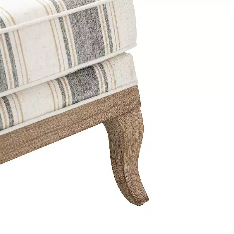 Fauteuil Rinaldo de style campagnard avec accoudoirs en bois massif pour salon, salle de détente, chambre à coucher, lot de 2 | ART OF LIVING DESIGNS