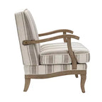 Fauteuil Rinaldo de style campagnard avec accoudoirs en bois massif pour salon, salle de détente, chambre à coucher, lot de 2 | ART OF LIVING DESIGNS