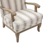 Fauteuil Rinaldo de style campagnard avec accoudoirs en bois massif pour salon, salle de détente, chambre à coucher, lot de 2 | ART OF LIVING DESIGNS