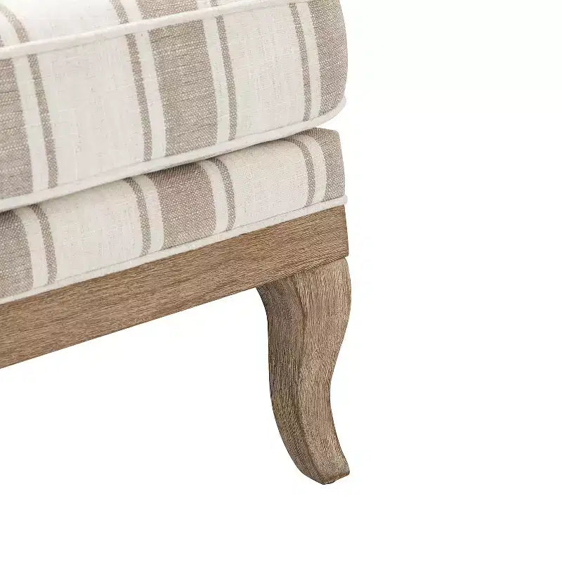 Fauteuil Rinaldo de style campagnard avec accoudoirs en bois massif pour salon, salle de détente, chambre à coucher, lot de 2 | ART OF LIVING DESIGNS