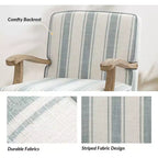 Fauteuil Rinaldo de style campagnard avec accoudoirs en bois massif pour salon, salle de détente, chambre à coucher, lot de 2 | ART OF LIVING DESIGNS