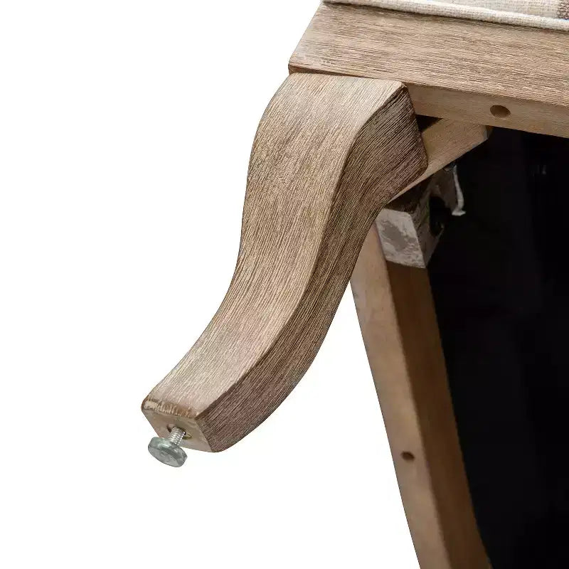 Fauteuil Rinaldo de style campagnard avec accoudoirs en bois massif pour salon, salle de détente, chambre à coucher, lot de 2 | ART OF LIVING DESIGNS