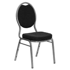 Lot de 4 chaises de banquet empilables Emma and Oliver à dossier goutte d'eau