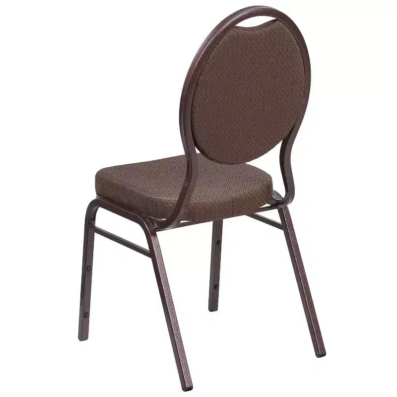Lot de 4 chaises de banquet empilables Emma and Oliver à dossier goutte d'eau