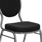 Lot de 4 chaises de banquet empilables Emma and Oliver à dossier goutte d'eau