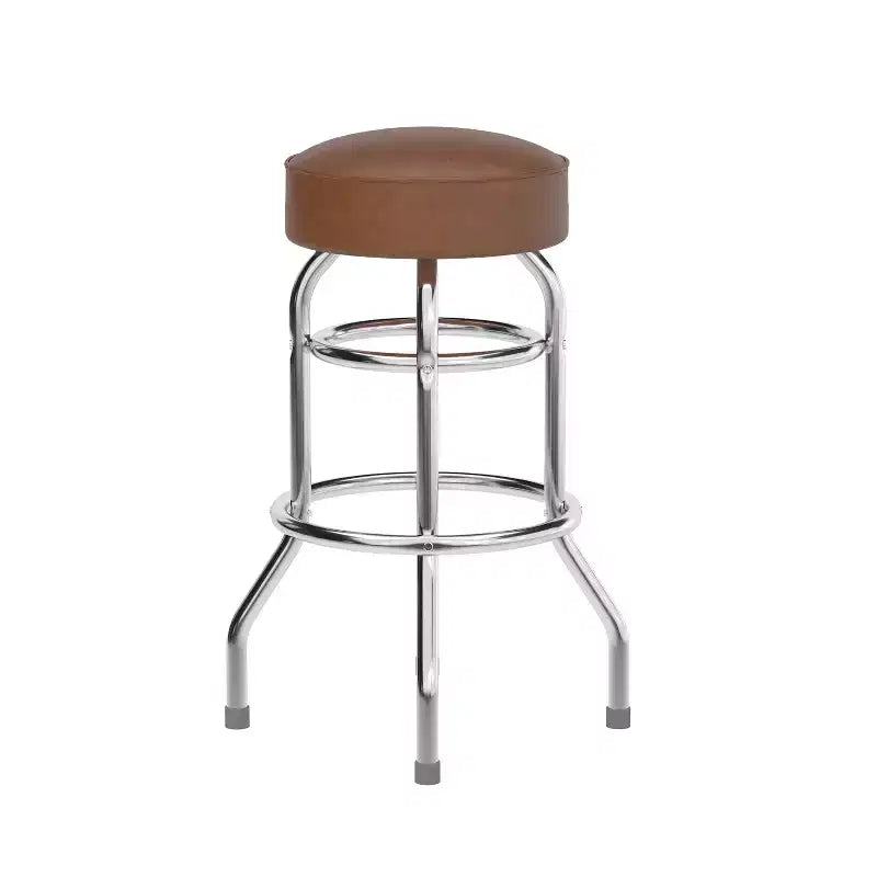 Emma et Oliver - Lot de 2 tabourets de bar chromés à double anneau