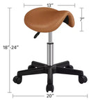 Tabouret à roulettes Yaheetech, siège de selle, chaise de salon hydraulique réglable