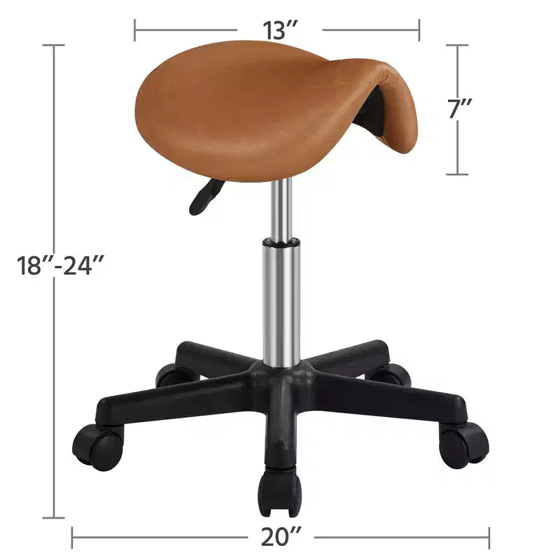 Tabouret à roulettes Yaheetech, siège de selle, chaise de salon hydraulique réglable
