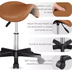 Tabouret à roulettes Yaheetech, siège de selle, chaise de salon hydraulique réglable
