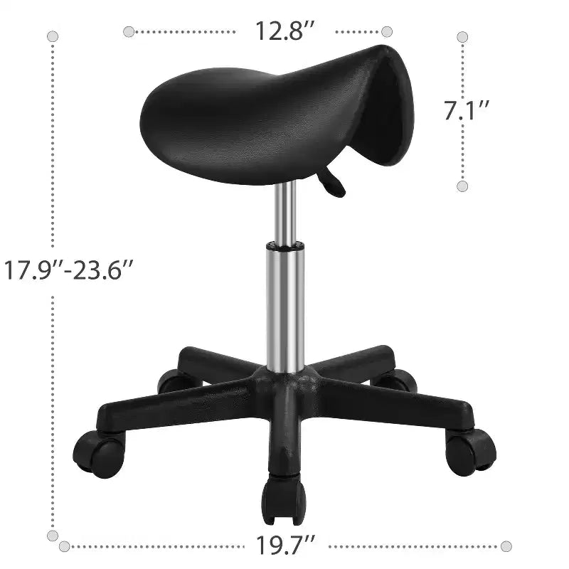 Tabouret à roulettes Yaheetech, siège de selle, chaise de salon hydraulique réglable