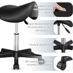 Tabouret à roulettes Yaheetech, siège de selle, chaise de salon hydraulique réglable