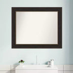Miroir mural de salle de bain Amanti Art Accent Bronze sans biseau