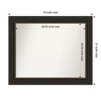 Miroir mural de salle de bain Amanti Art Accent Bronze sans biseau
