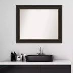 Miroir mural de salle de bain Amanti Art Accent Bronze sans biseau