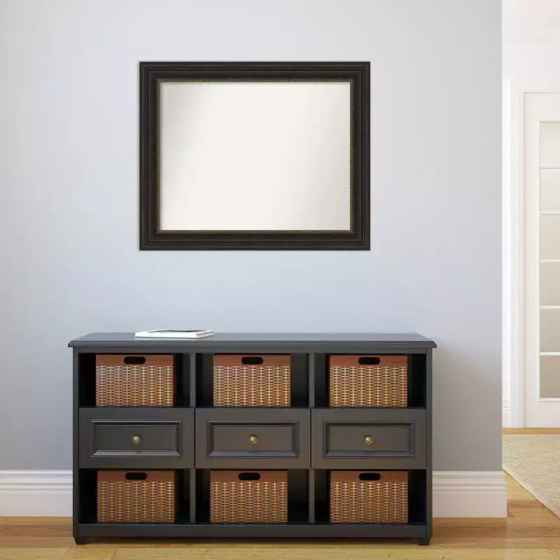 Miroir mural de salle de bain Amanti Art Accent Bronze sans biseau
