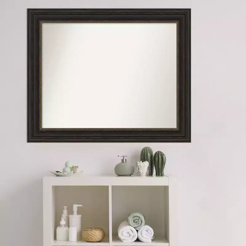 Miroir mural de salle de bain Amanti Art Accent Bronze sans biseau