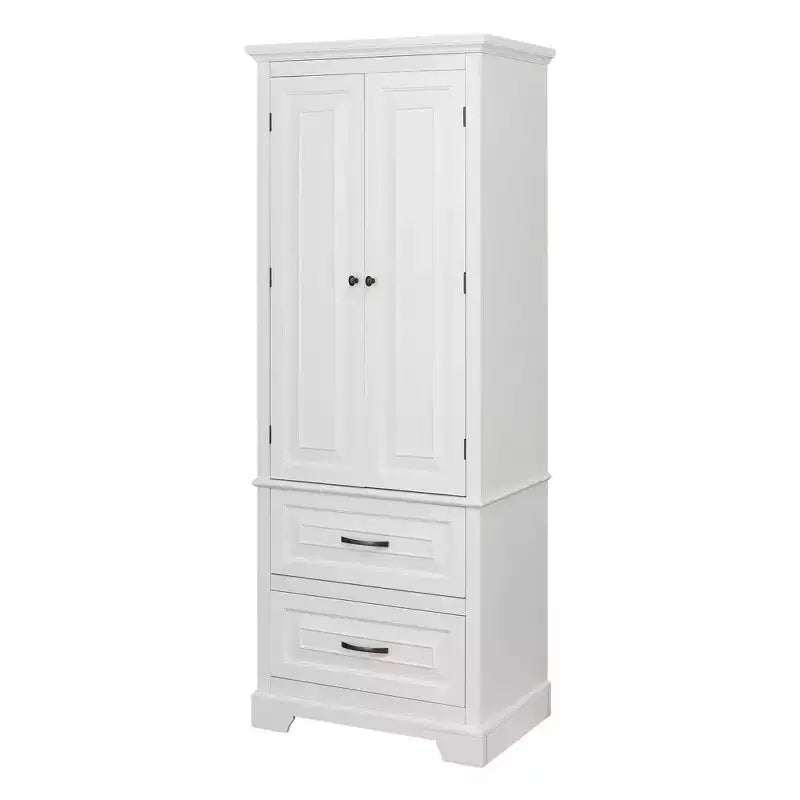 Teamson Home St. James – Armoire de rangement en bois avec 2 portes et 2 tiroirs