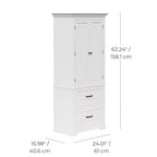 Teamson Home St. James – Armoire de rangement en bois avec 2 portes et 2 tiroirs