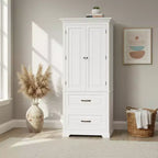 Teamson Home St. James – Armoire de rangement en bois avec 2 portes et 2 tiroirs