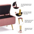 Yaheetech Banc Coffre de Rangement Rembourré Moderne Pouf Repose-pieds